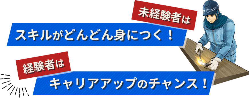 未経験者はスキルがどんどん身につく！経験者はキャリアアップのチャンス！
